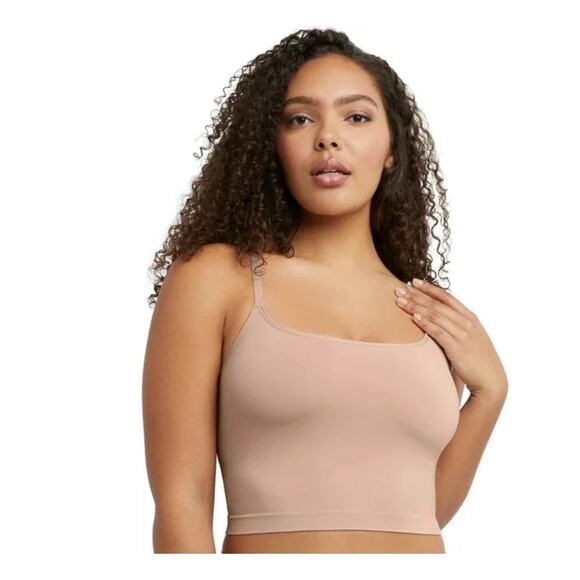 Maidenform Women’s Shapewear Cropped Seamless Light Shaping Cami Small Beige - Picture 1 of 4